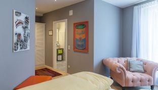Deluxe Zimmer mit Bergblick im Designhotel im Salzkammergut