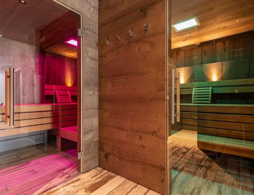 Sauna im Spa Hotel Cortisen am Wolfgangsee mit eigenem Seezugang