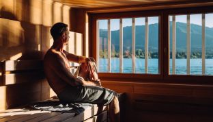 Panorama-Sauna im Adults Only Boutique Hotel im Salzkammergut direkt am Wolfgangsee
