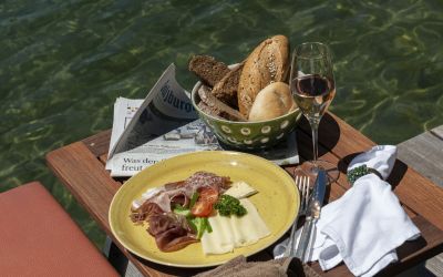 Frühstückstisch im Boutique Hotel direkt am Wolfgangsee