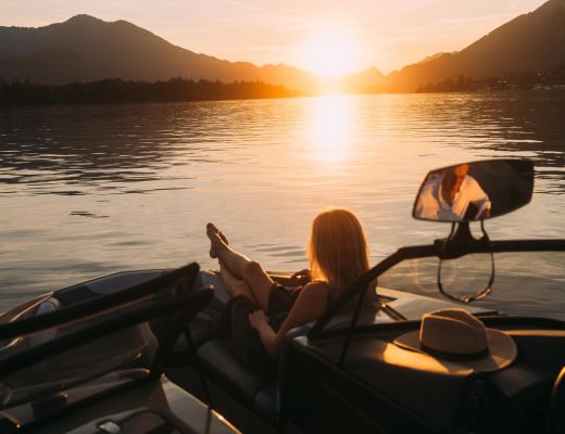 Boot auf dem Wolfgangsee vom Adults Only Boutique Hotel Cortisen am See