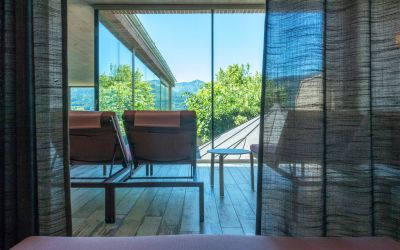 Blick vom Boutique Hotel Cortisen auf den Wolfgangsee im Salzkammergut