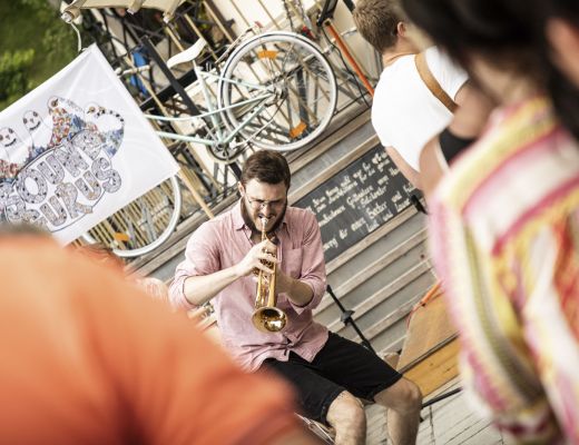 Trompetenspieler bei der Sommernacht am Wolfgangsee