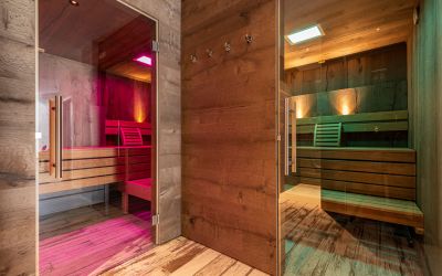 Sauna im Spa Hotel Cortisen am Wolfgangsee mit eigenem Seezugang