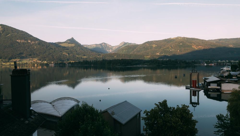 Blick auf den Wolfgangsee vom 4-Sterne Superior Hotel Cortisen am Wolfgangsee