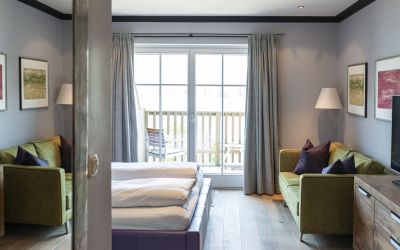 Seeblick aus einem Zimmer des Adults Only Boutique Hotel Cortisen am Wolfgangsee