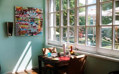 Kunst des Art Circles am Wolfgangsee im Restaurant des Designhotels Cortisen