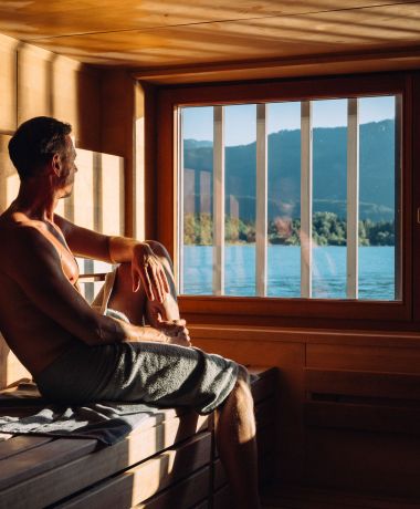 Panorama-Sauna im Adults Only Boutique Hotel im Salzkammergut direkt am Wolfgangsee